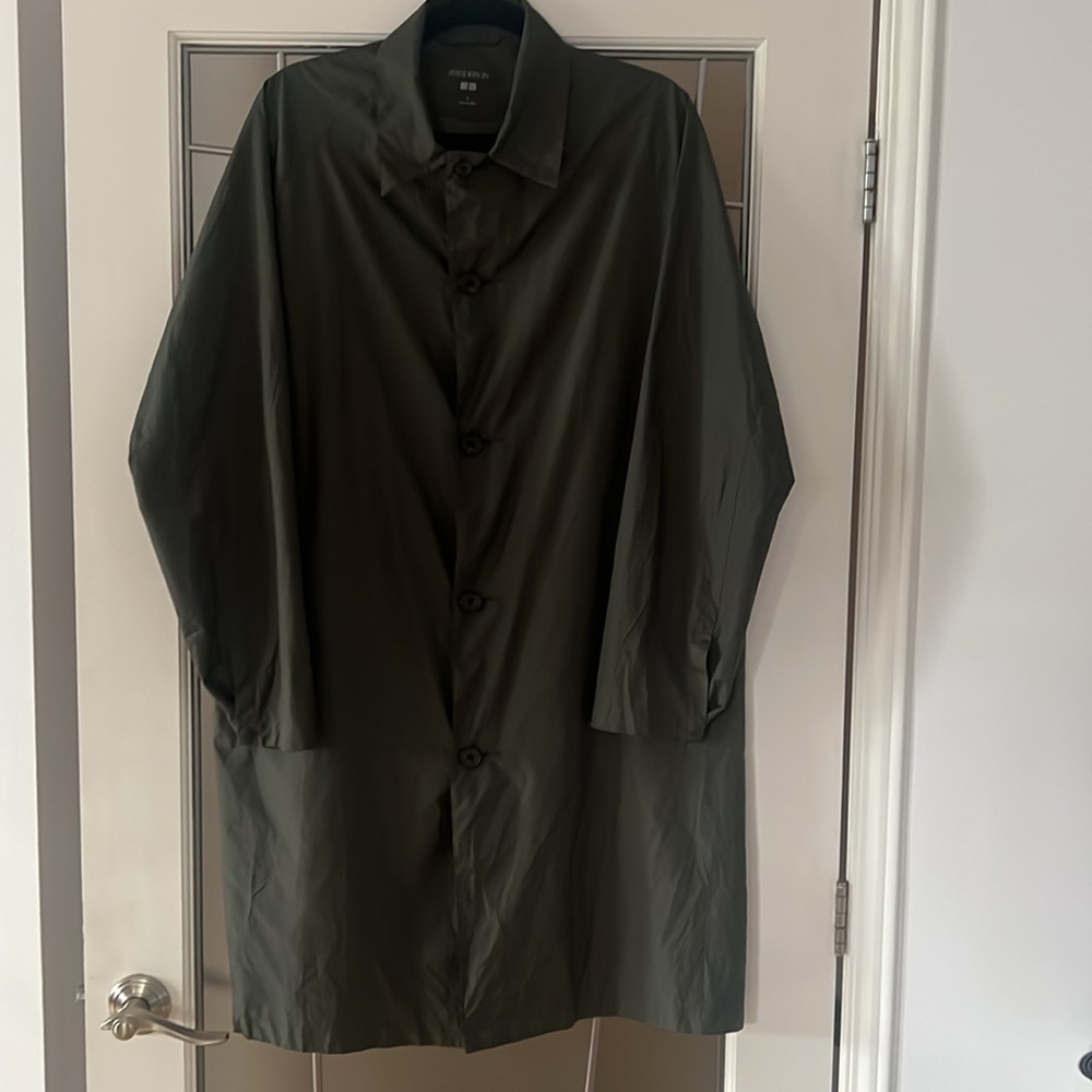 JW Anderson x uniqlo single breasted coat green small packable - Picture 3 of 10